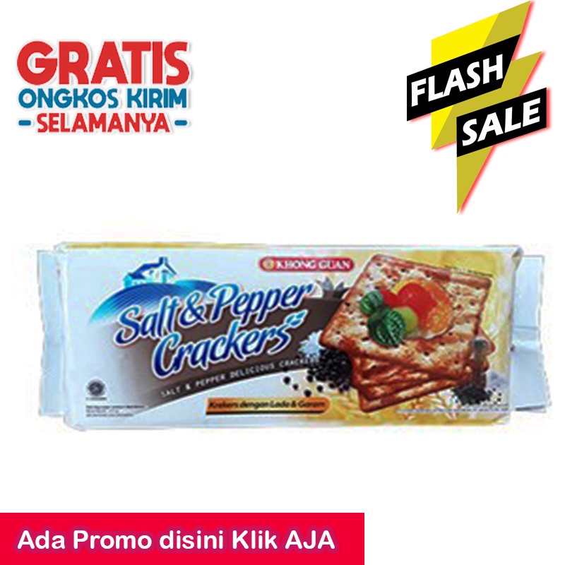 

Khong Guan Salt & Pepper Crackers Krekers dengan Lada & Garam 215 gram