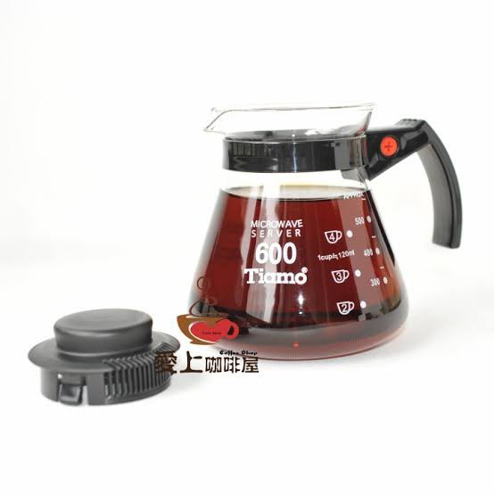 Tiamo Coffee Server Microwave Save Limited - Teko Bening Penampung Seduhan Kopi Kapasitas 600 ml