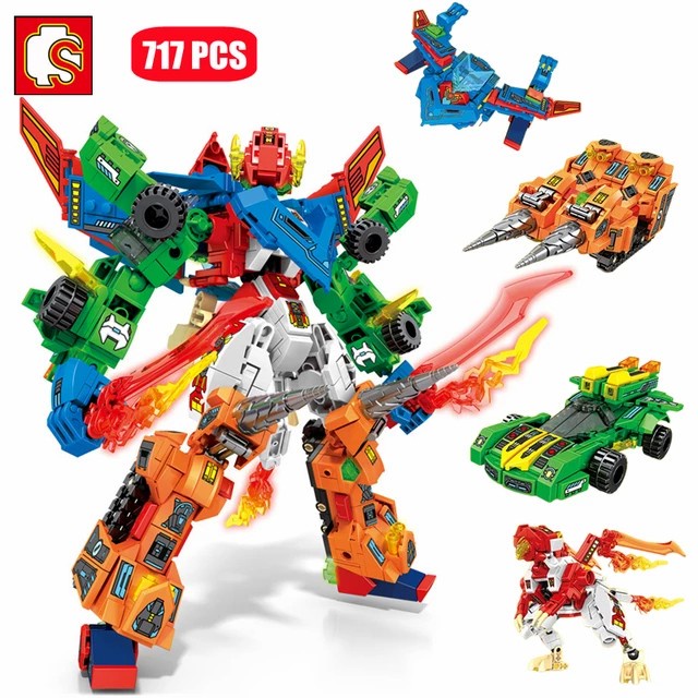 Brick Sembo Block Mecha of steel 4in1 Varian T-rex Tank