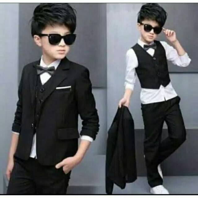 Jas Anak Murah Setelan Tuksedo Anak Jas Bayi Baju Pesta Bayi Setelan Jas Pesta Anak  Jas Anak Hitam