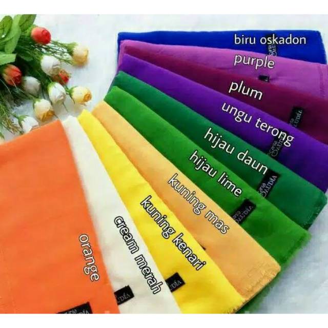 Kerudung Rawis Polos Saudia Ansania Seri Ungu Jilbab Segiempat Hijab Syari Kuliah Sekolah Kerja