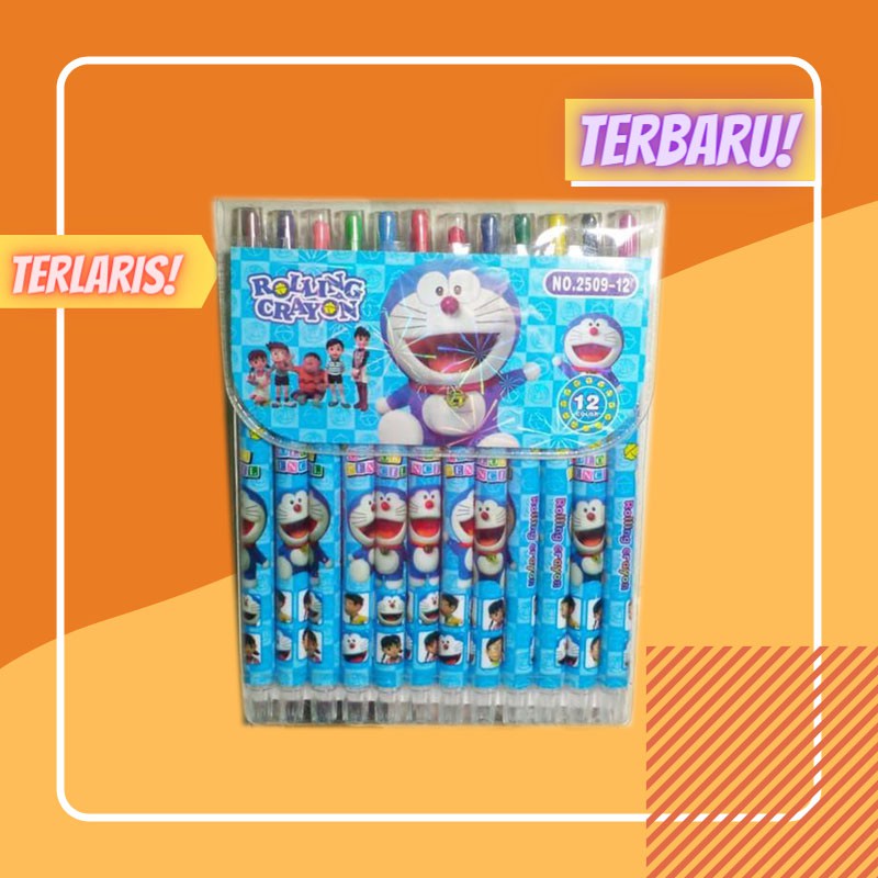 

Rolling Crayon 12 Warna / Twist / Putar / Krayon / Color / Murah / JAYA ABADI