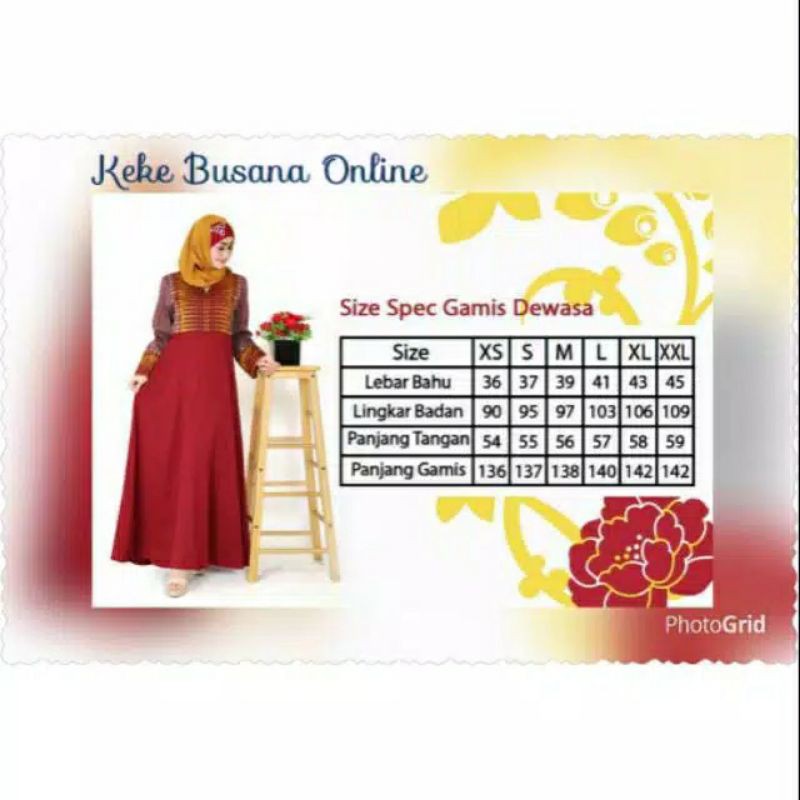 Gamis Dewasa Keke Humaima ~ Aara Dress GDH 05 ~