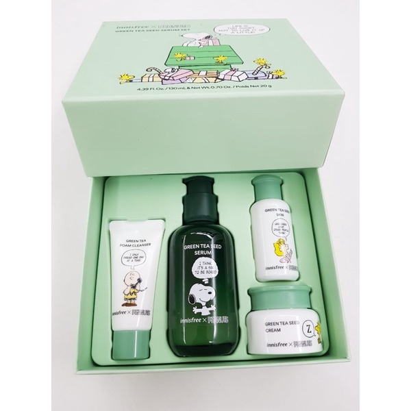 Innisfree Peanuts Green Tea Seed Serum Set