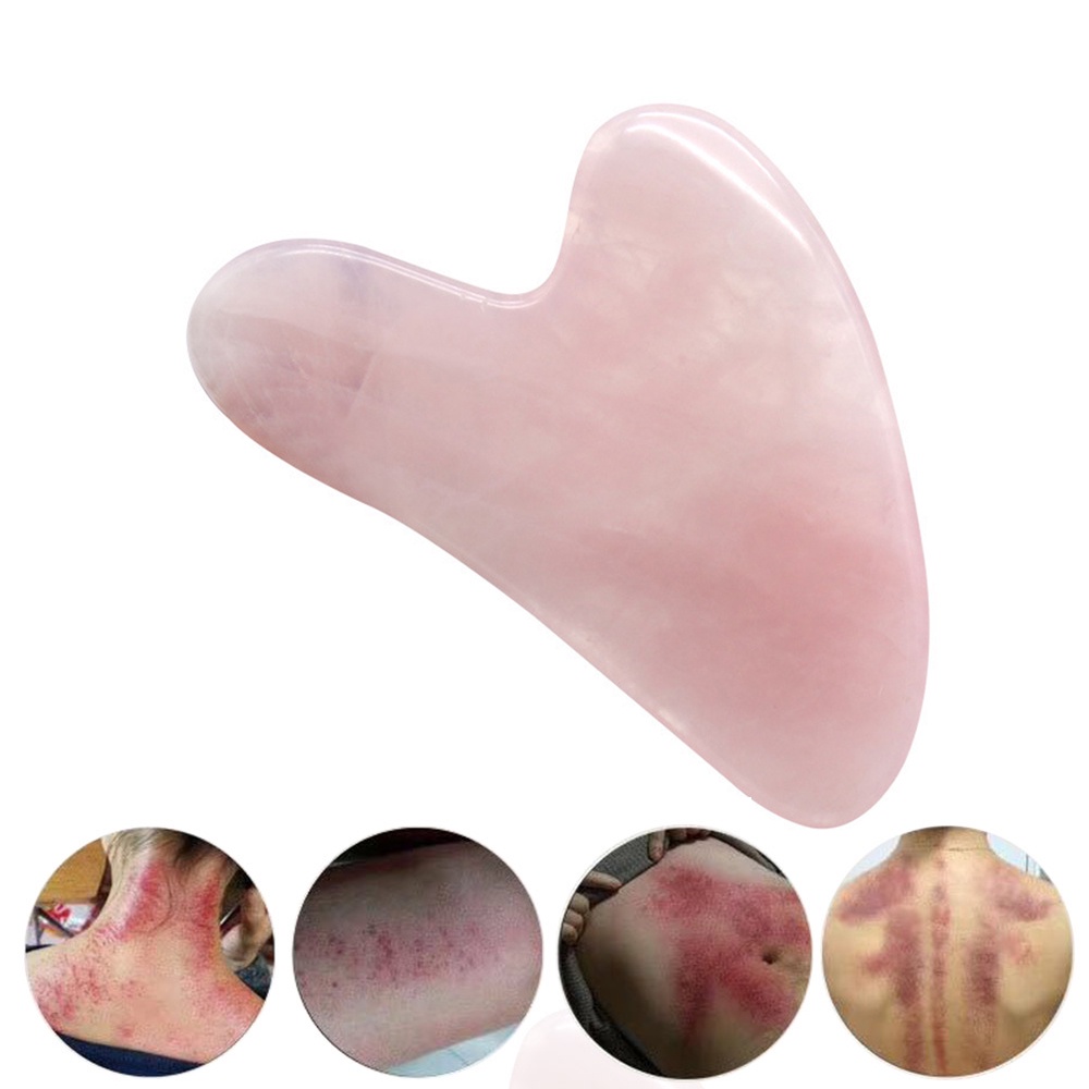 Gua Sha Batu Quartz Kristal Alami Anti Kusut Dan Penuaan Untuk Perawatan Kecantikan Wajah