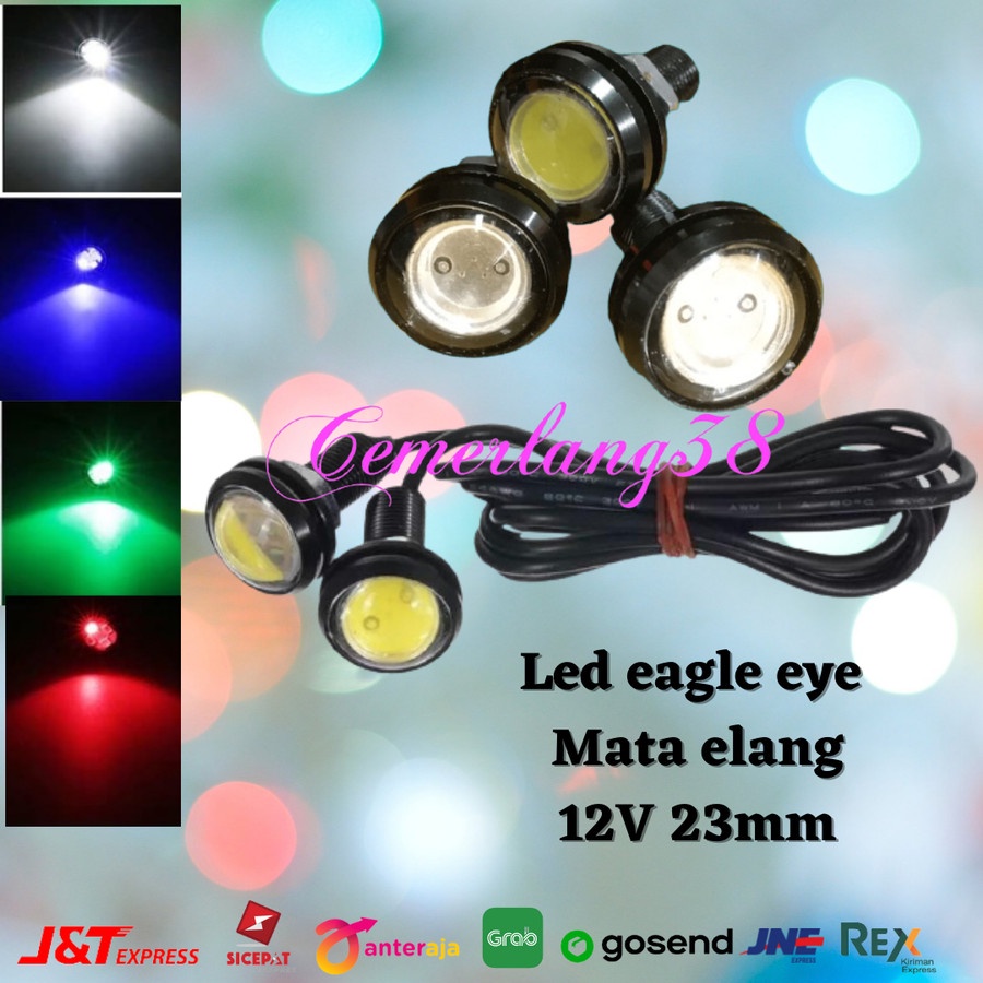 Lampu LED Mata Elang Eagle Eye 12V 23mm Variasi Aksesoris Motor Mobil