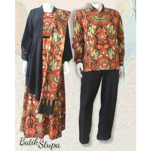 SARIMBIT BATIK TULIS SATIN BUNGA MERAH