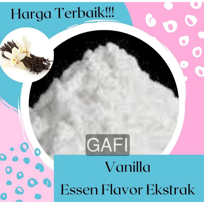 

Bubuk Vanilla Pure 1/2 Kg Essen Flavor Ekstrak Vanila Murni No Sugar