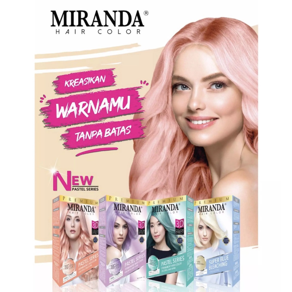 Miranda Hair Color Pastel Series Cat / Perwarna Rambut Permanent 30ml