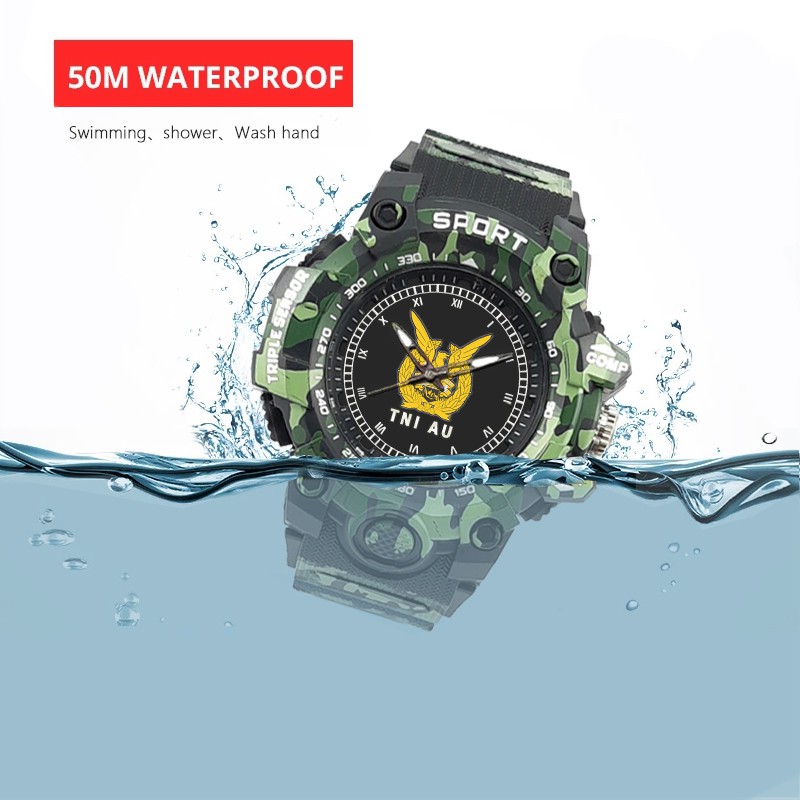 (SPECIAL EDITION) JAM TANGAN LOGO TNI-AU WATER RESISTANT NO.4