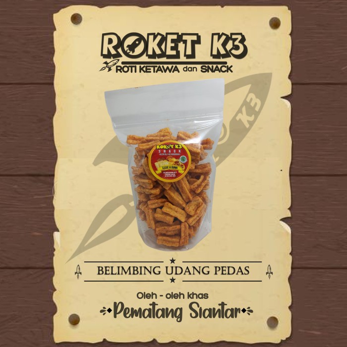 

Belimbing udang pedas Kerupuk Makanan Ringan Cemilan Snack Oleh-Oleh