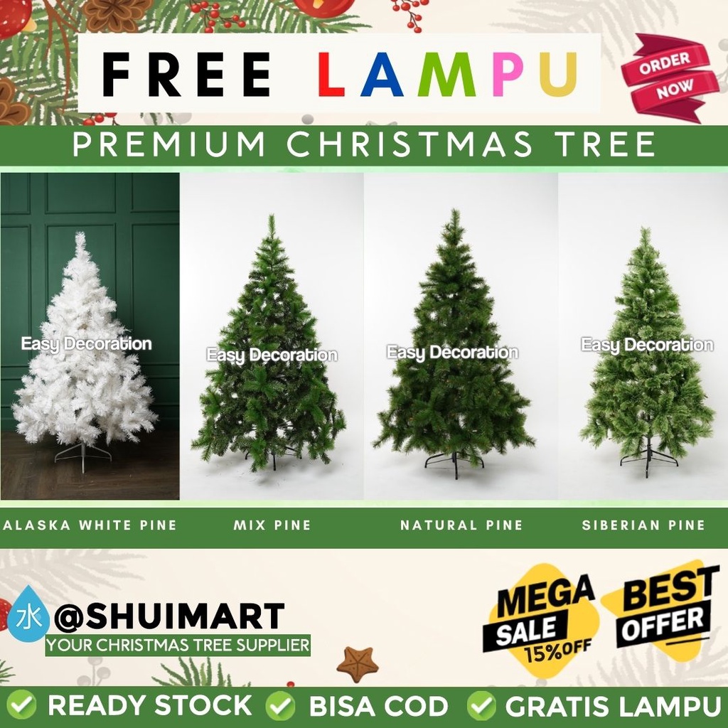 

Pohon Natal / Premium Christmas Tree 180 cm 1.8 m 6ft - PINE Series