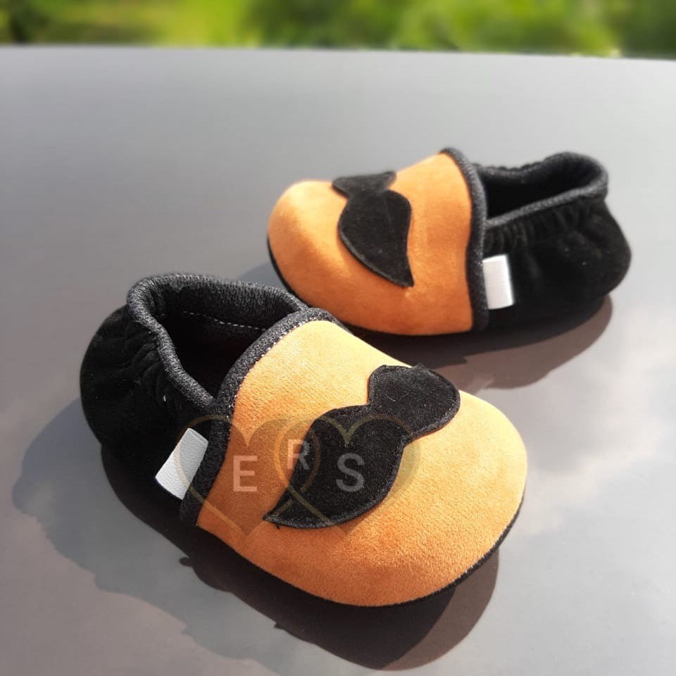 TOKOERS PRL06 Sepatu Bayi Prewalker Newborn anak 1_11 bulan - Motif kumis