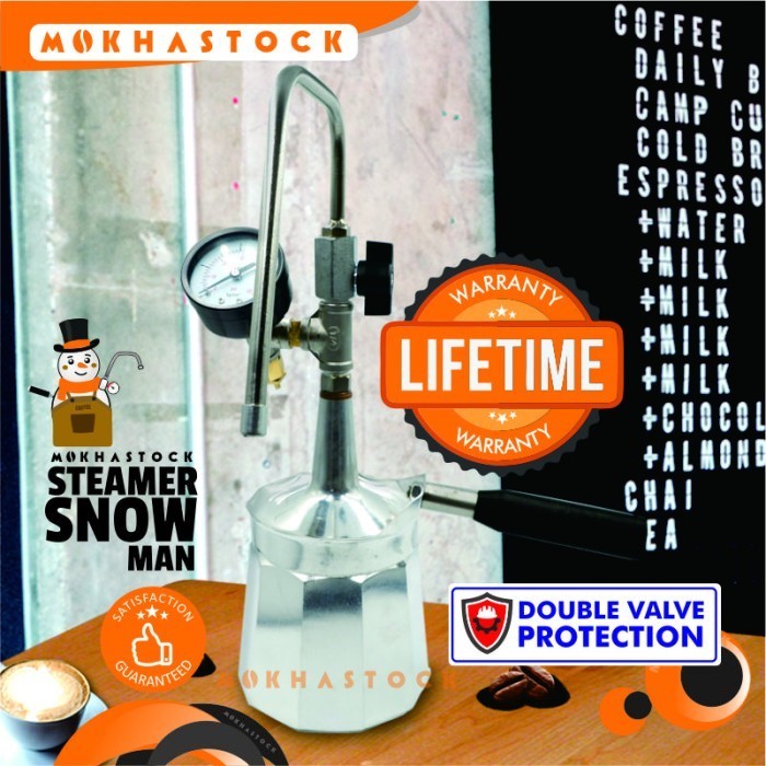 MOKHASTOCK STEAMER SUSU SNOW MAN MILK STEAMER MANUAL WITH MANOMETER