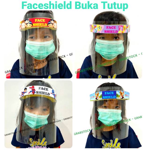 Face Shield Anak Buka Tutup Gambar Karakter