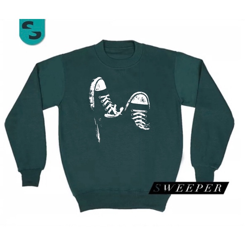 SWEEPER - SWEATER MOTIP SEPATU M - XL (SABLON) (PRIA DAN WANITA)