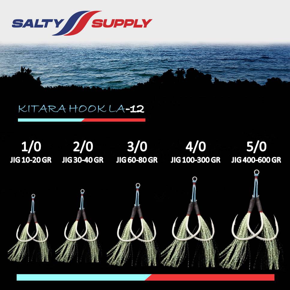 Assist hook / kail jigging slow / light jigging hook 3/0