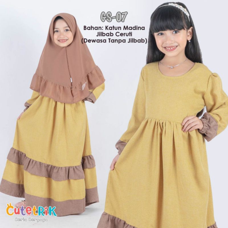 COUPLE GAMIS IBU DAN ANAK KATUN MADINAH GS