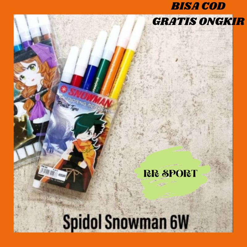 

Spidol Snowman 6 Warna / Spidol Mewarnai / Spidol Safari / Alat Mewarnai / Crayon Warna / Alat Sekolah / Melukis / Snowman