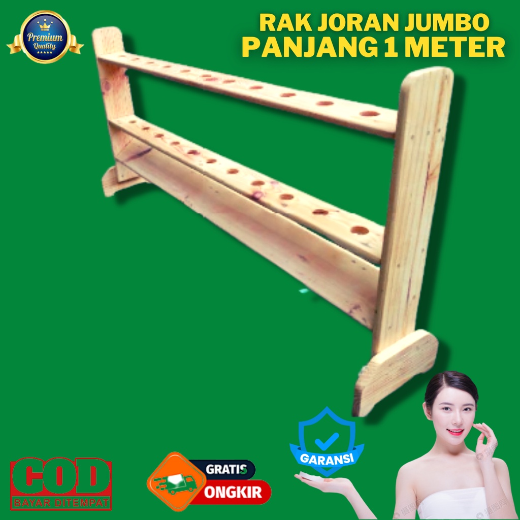 Rak Joran Portable Jumbo Ukuran Panjang 1 Meter Tempat Joran Pancing Kayu Custom