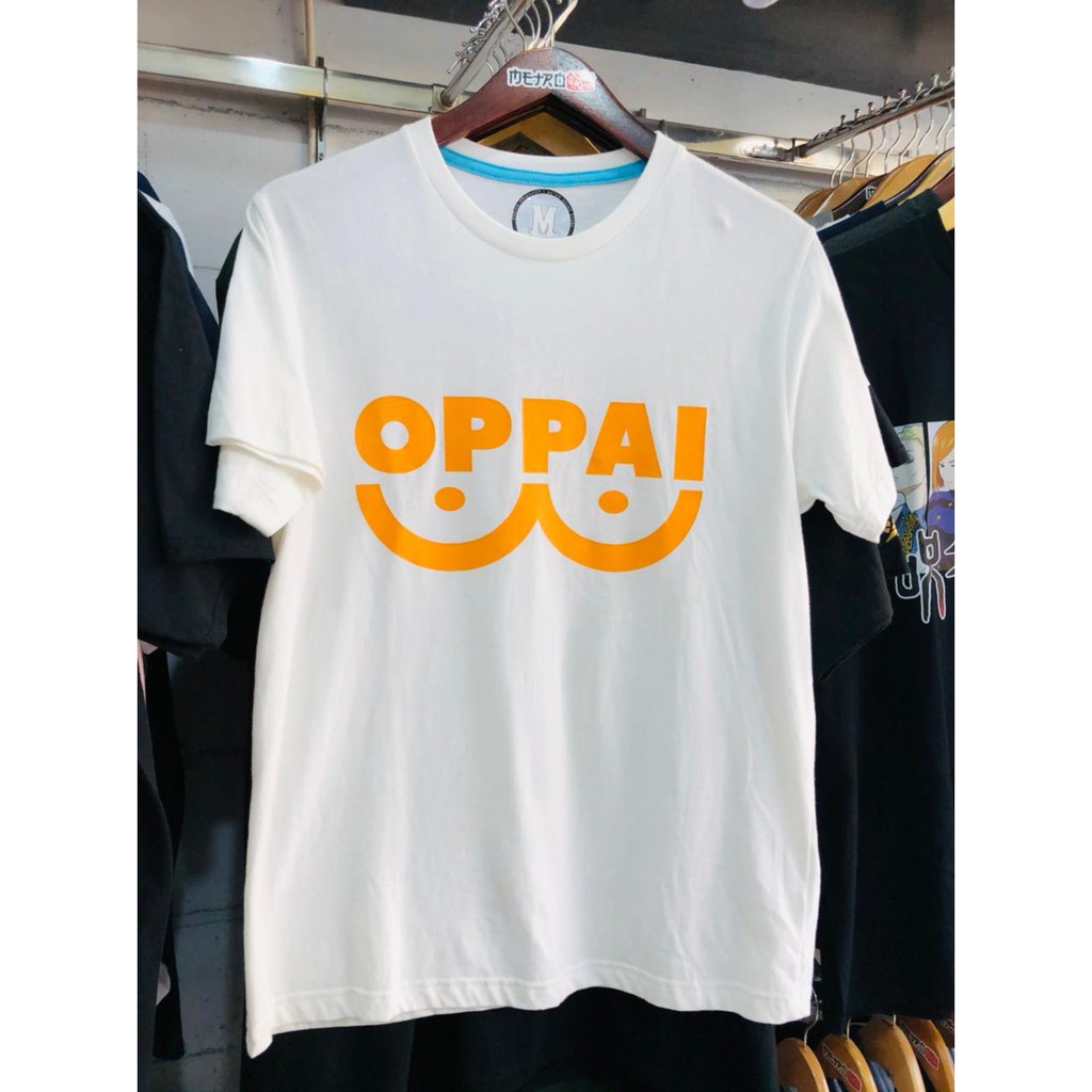 Tshirt Oppai White Saitama One Punch Man Anime