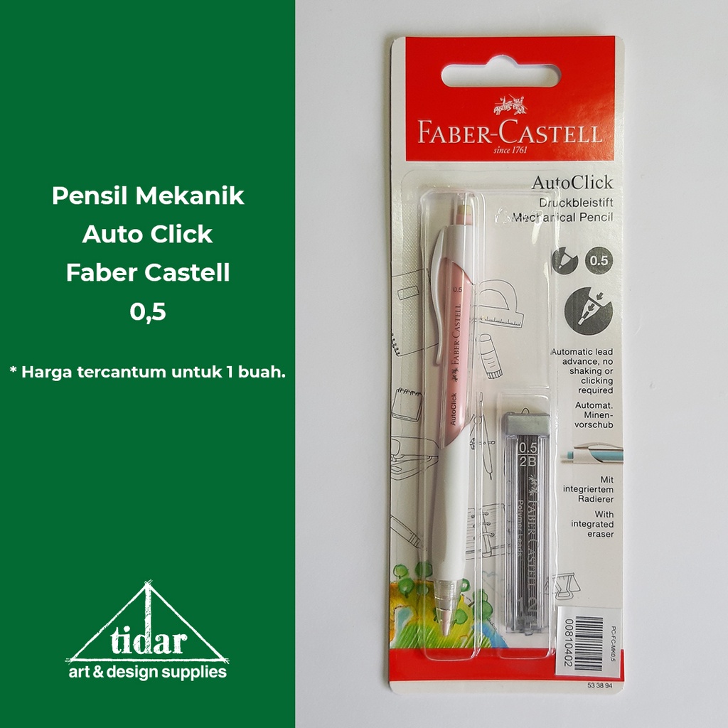 

[MR] Faber Castell Auto Click Mechanical Pencil 0,5 - Pensil Mekanik