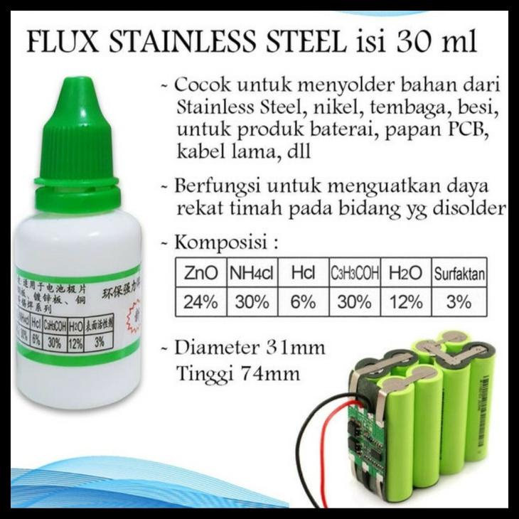Fluk Stainless Stell 30Ml Flux Paste Siongka Nikel Dll Songka Solder Kode 1054