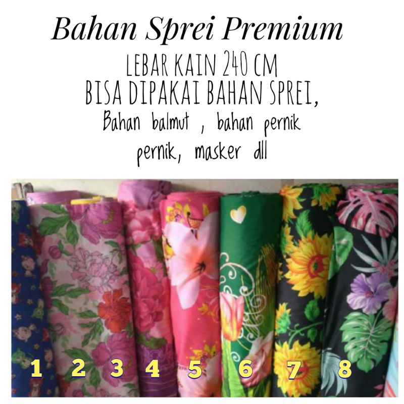 bahan sprei termurah kain sprei premium