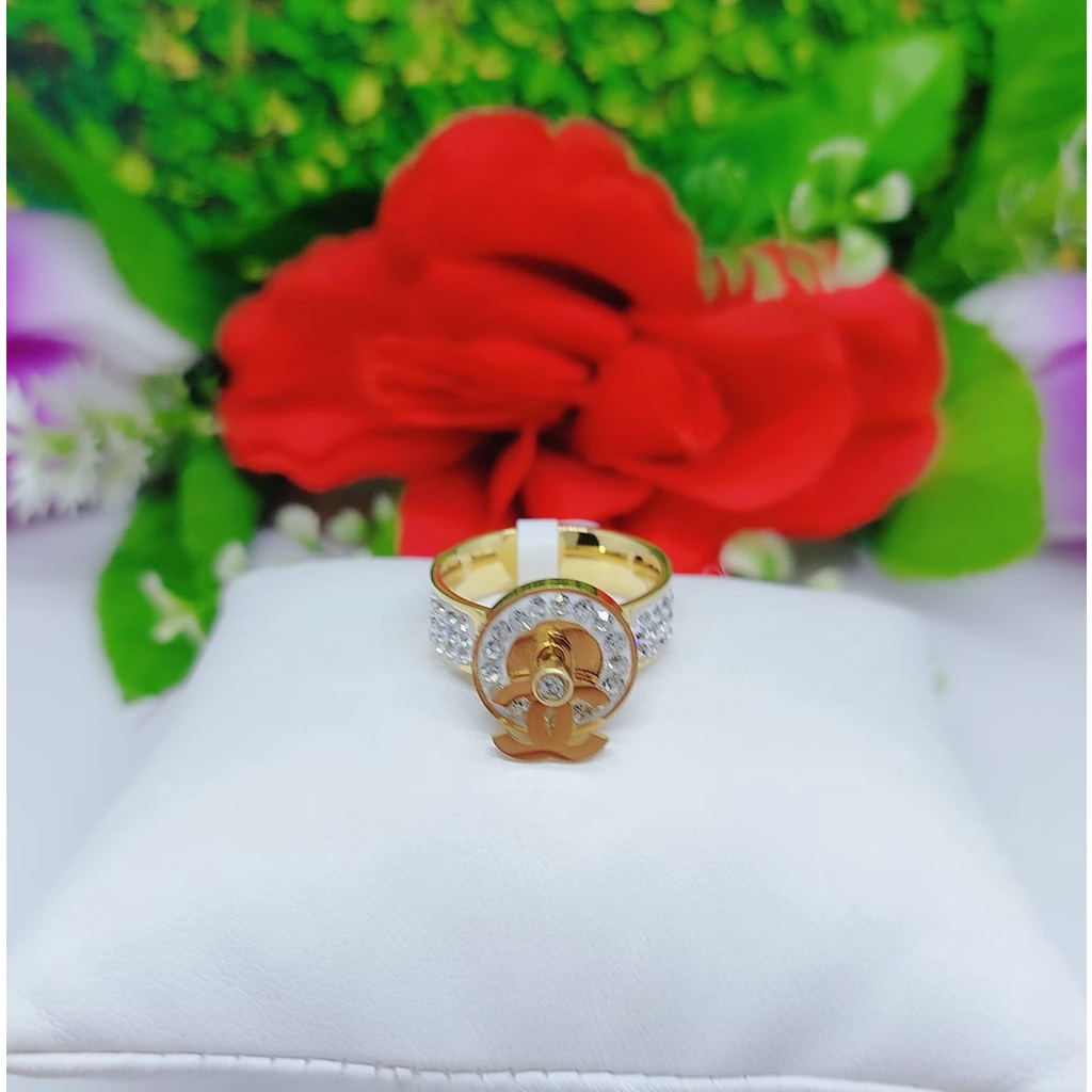 Cincin titanium permata perhiasan fashion 0315,0316