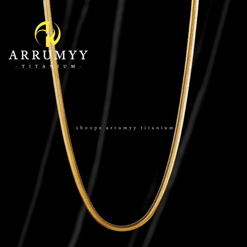 ARRUMYY ORIGINAL kalung titanium pria wanita gold emas exlusive