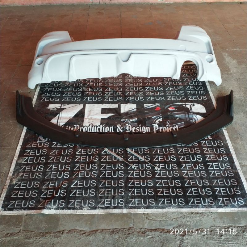 lips honda brio Bodykit JAZZ GE8 REAR Bumper Dan Lips bahan duraflex