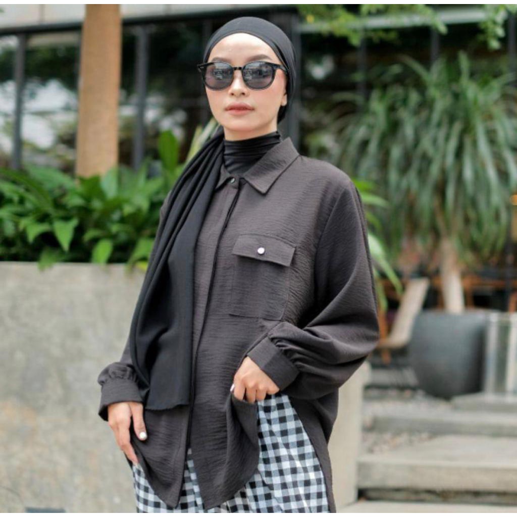 1KG MUAT 5PCS | KARINA BLOUSE OVERSIZE SHIRT TOP HITS OOTD ALA SELEBGRAM FASHION GROSIR WANITA TERMURAH