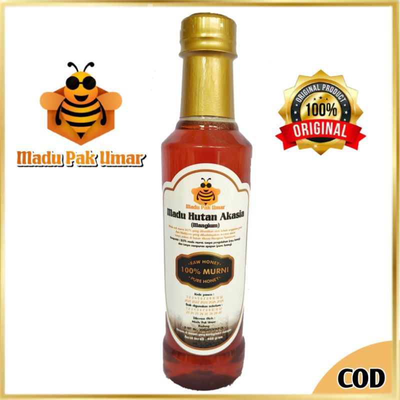 [COD bisa] Madu Hutan Nektar Akasia Mangium Pak umar Murni Asli Pure Raw Honey bee Apis Mellifera