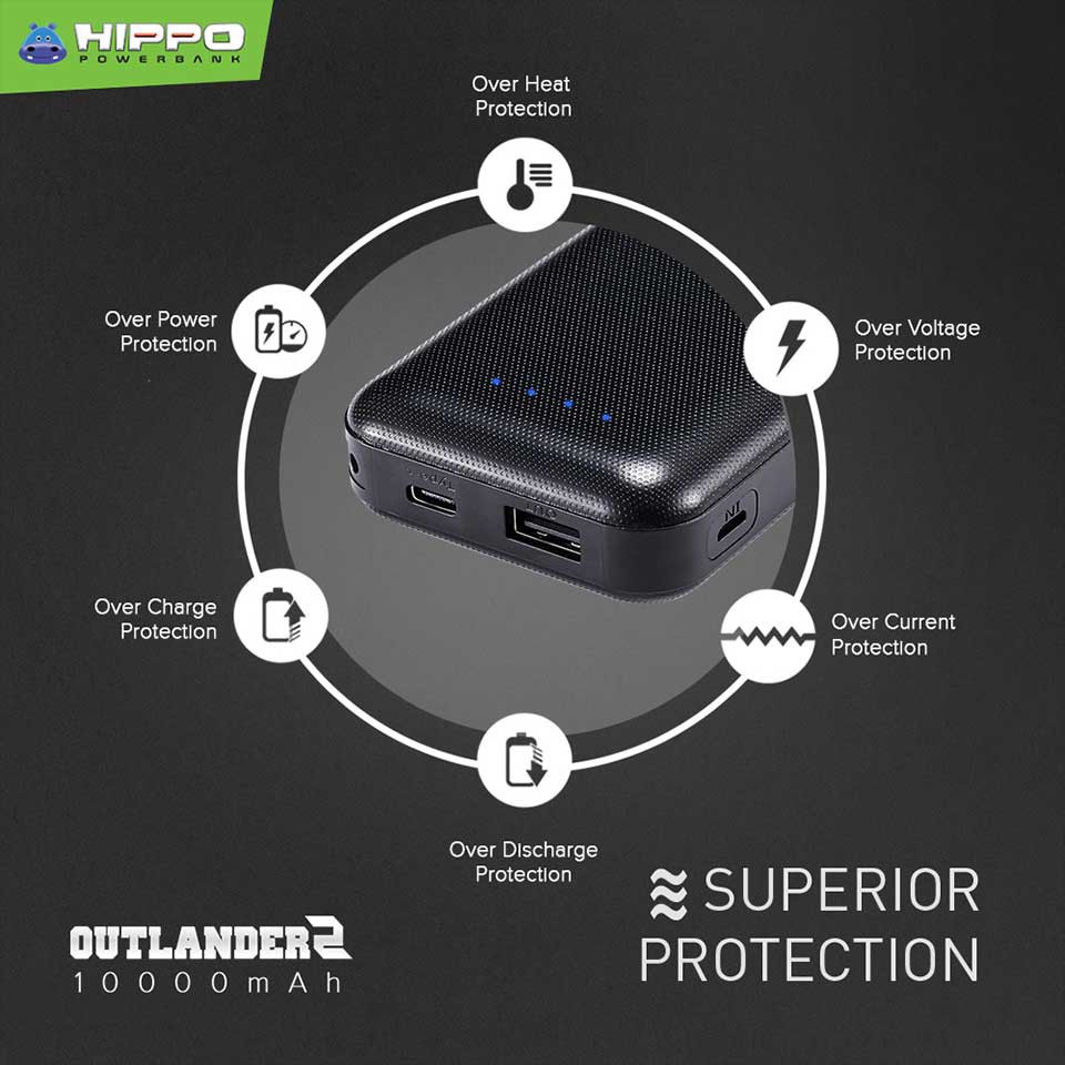 Super Murah Powerbank Hippo Outlander2 10000mah Original Murah Surabaya