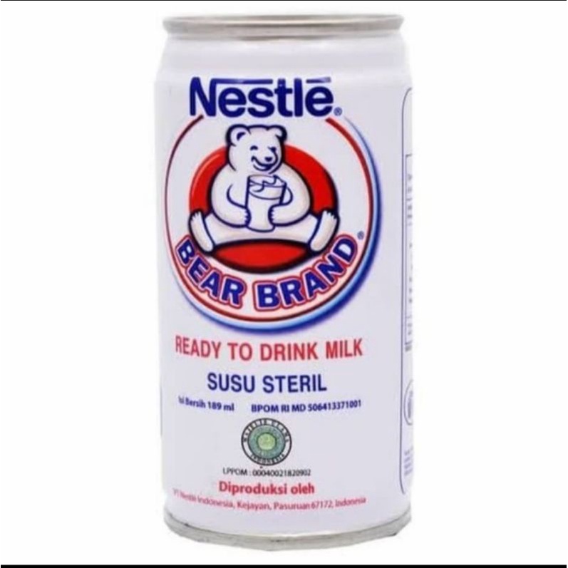 

BEAR BRAND Susu Kaleng Susu Beruang Susu Steril 189ml