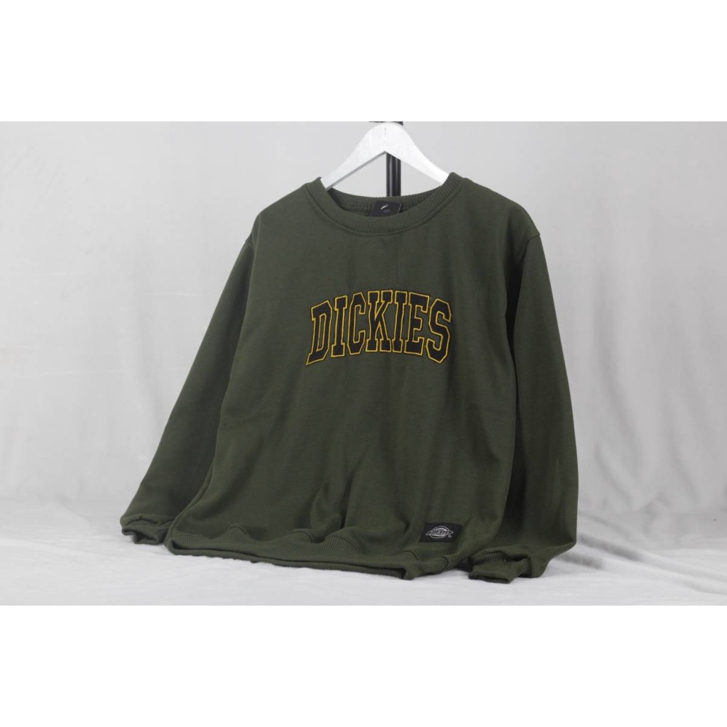 Crewneck Dickies Embroid Logo Basic Unisex Premium - Full Tag Bordir - Jaket Dickies - Hoodie Dickies -