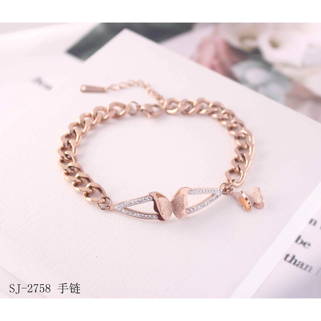 Gelang Titanium Permata Perhiasan Fashion 2758