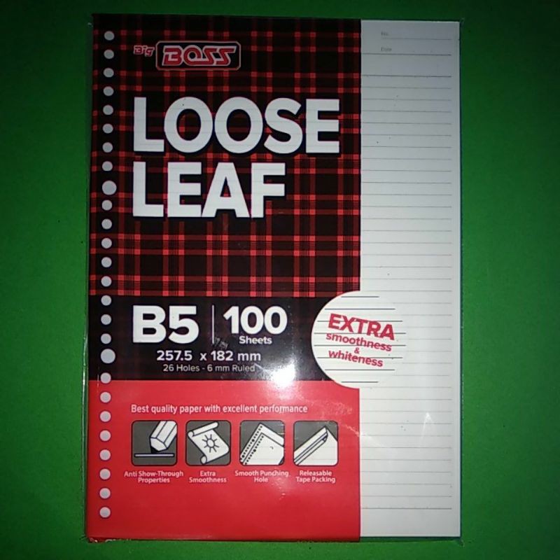 

Loose Leaf Big Boss B5 100 Lembar