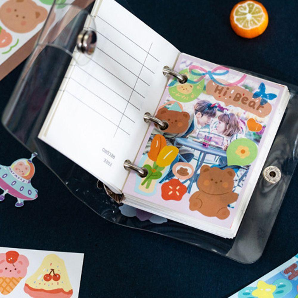 [Elegan] Bahan Stiker Lucu Jurnal Album Foto Dekorasi Semi Manis Keju Series Diary Handbook Idol Card Decor