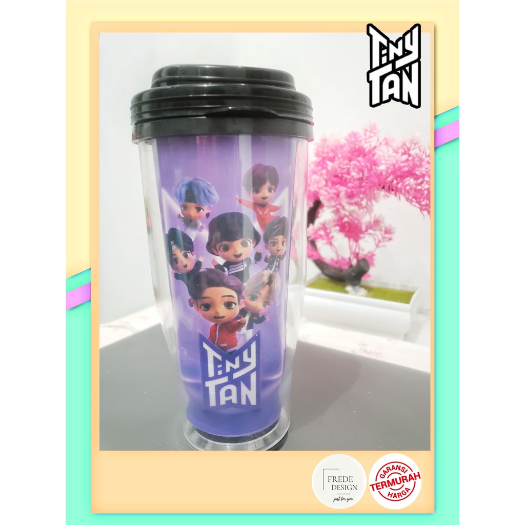 TUMBLER BTS TINY TAN (FREE TAMBAH NAMA)