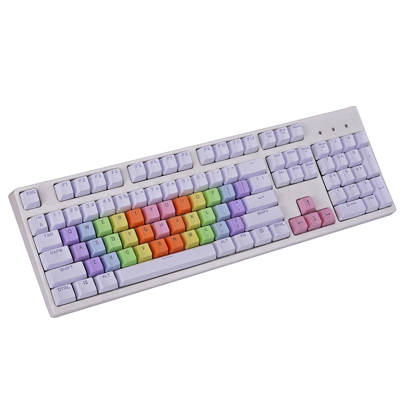 Keycap Keyboard Mekanikal 37 Tombol Bahan Pbt Desain Ergonomis