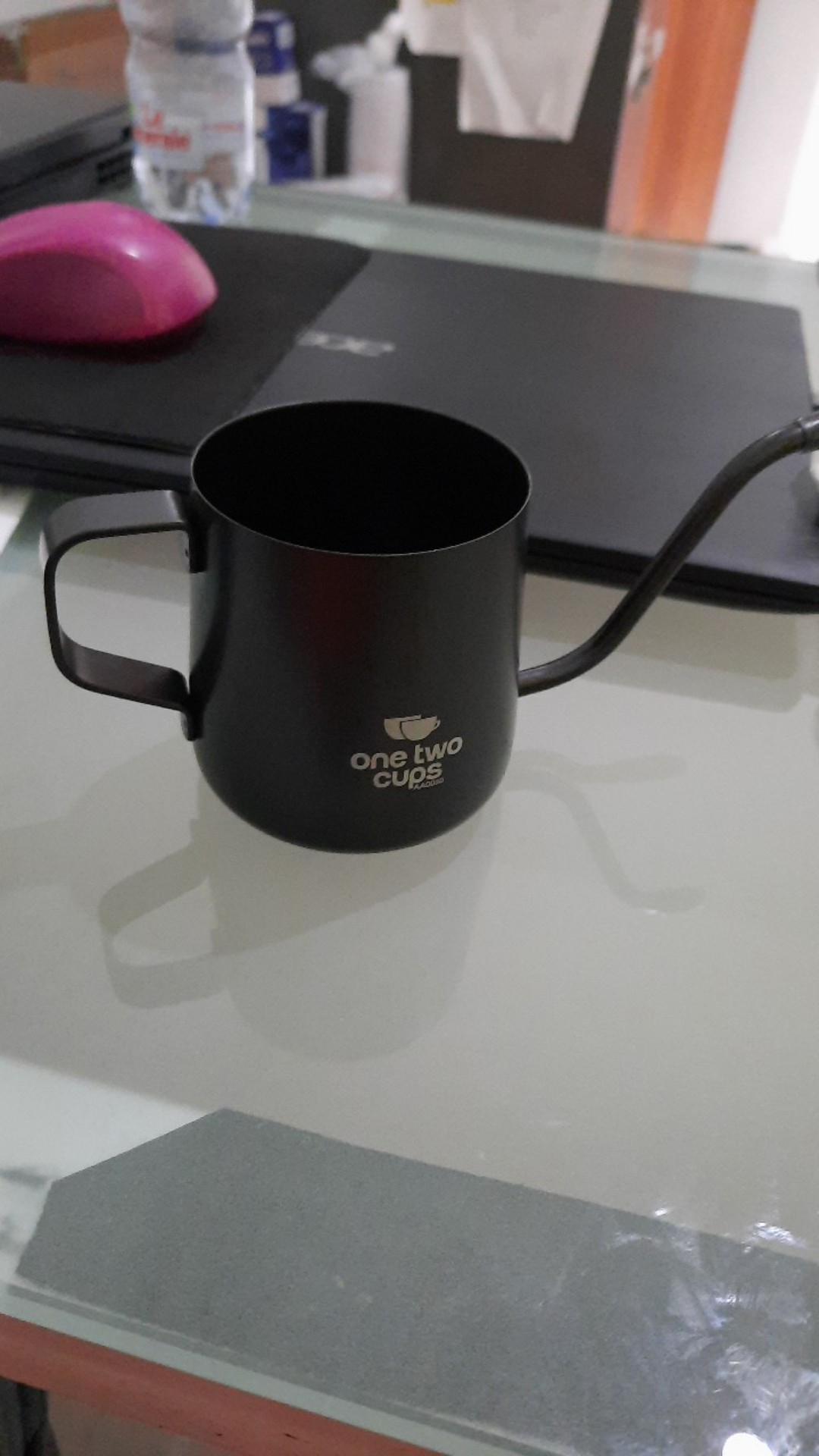 Teko Leher Angsa Ceret Kopi Stainless Steel Gooseneck Kettle V60 Pour Over Drip Maker Pot Hitam