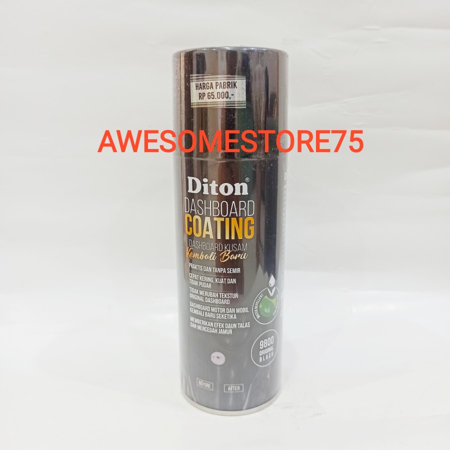 DITON PREMIUM 9800 DASHBOARD COATING BLACK Hitam Cat Semprot Pylox