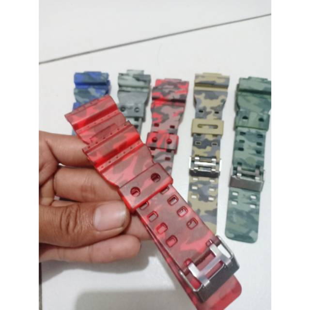 Strap Tali JAm Tangan G shock loreng120GA-110GA-300GA-100GAC-100GD-100GDF-100G-8900GD-8900GR-8900GW