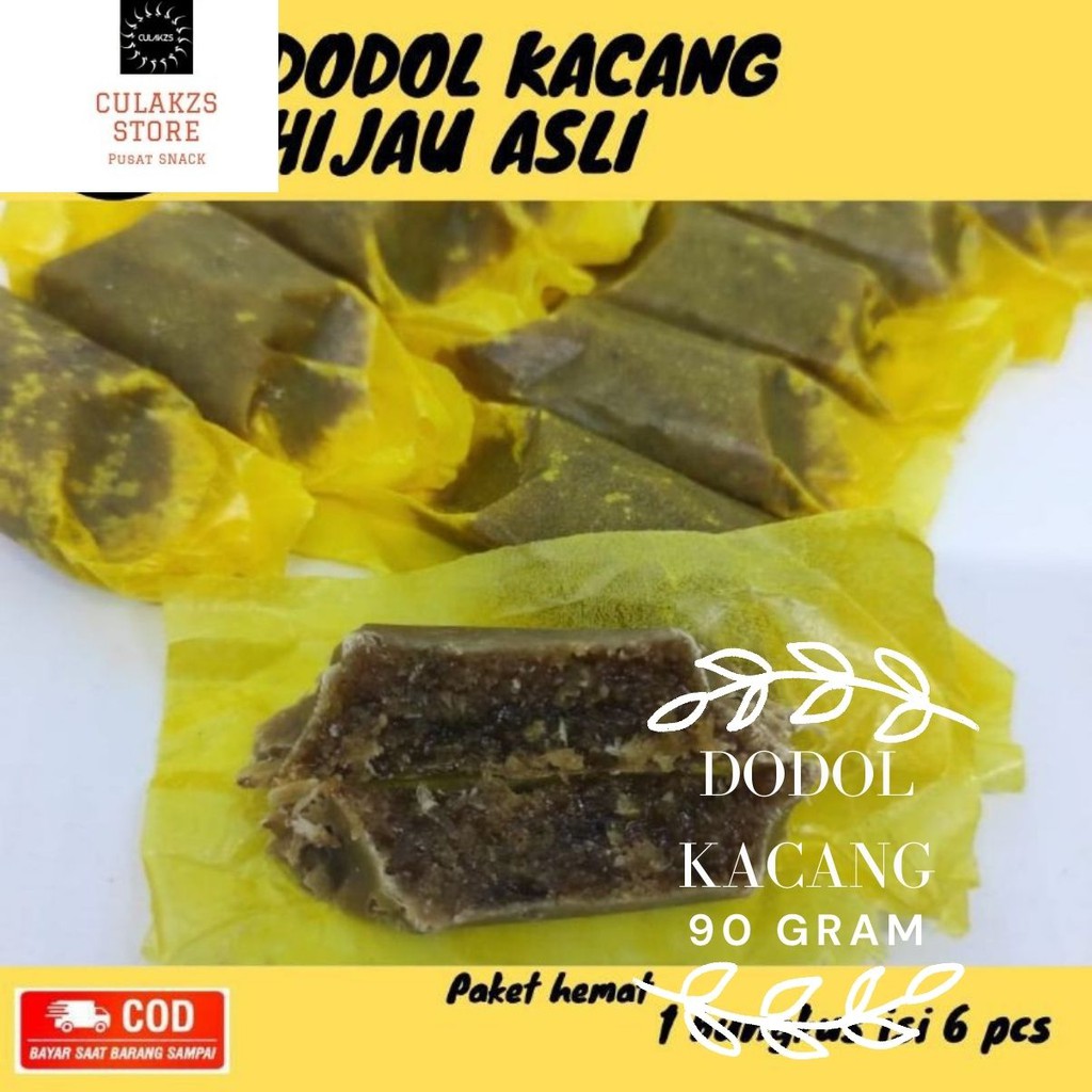 

Dodol Kacang Makanan Tradisional Manis Cemilan Camilan Khas 95 Gram