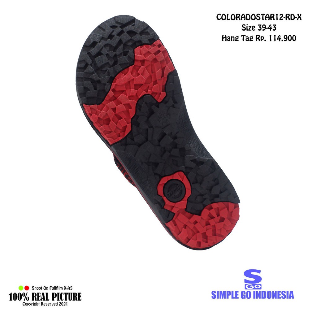 Sendal cowok distro japit spons sol karet sandal pria laki-laki dewasa casual jepit model slide promo keren pas cod lebaran Barnett Colorado star 12 - colorado star 20 39-43