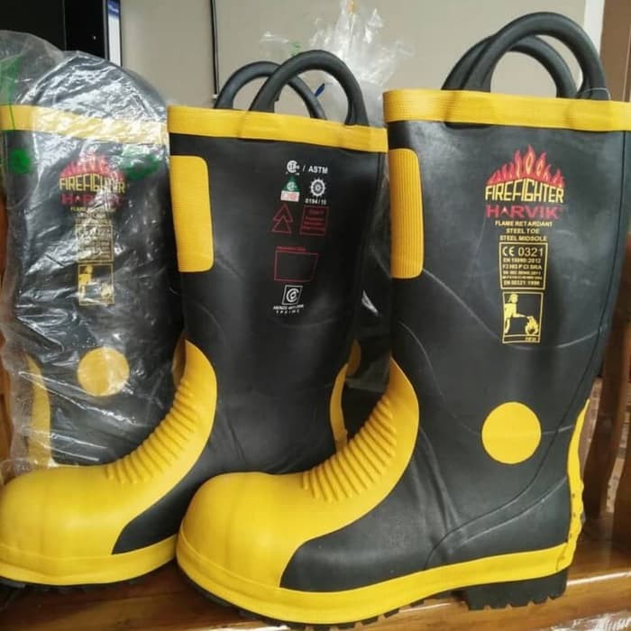 Sepatu Pemadam Harvik Fire Boots Safety Harvick Standard Eropa Original