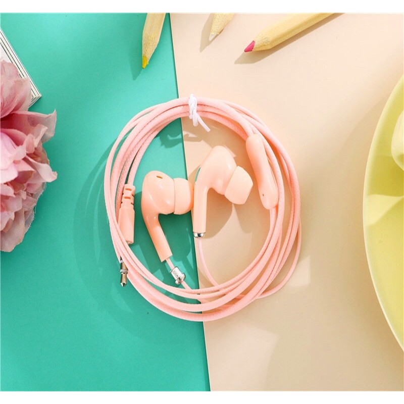 Headset Earphone Candy Macaron all Smartphone