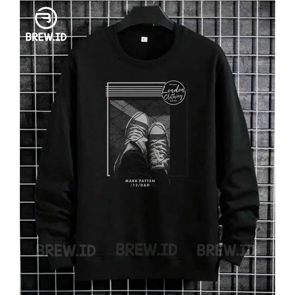 sweater crewneck motip sepatu terbaru pria dan wanita