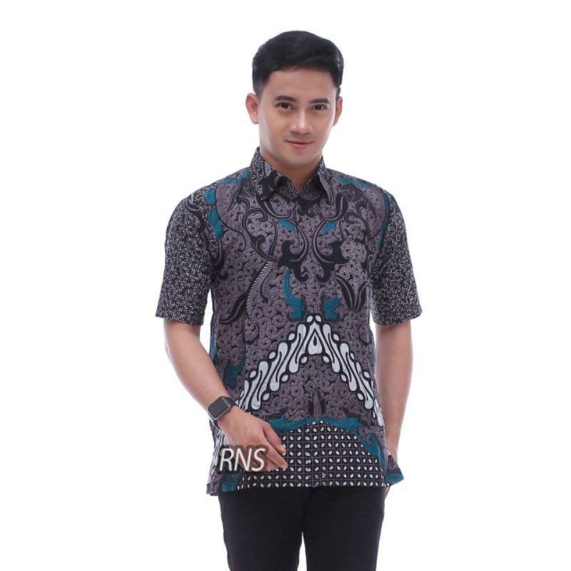 Rama Shinta Couple - Melani Set Couple Lilit Rovella Batik Couple Modern top 1-pria akar abu